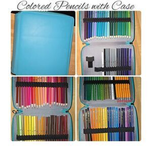 Vibrant Colored Pencil Set with Blue Case (CRA6)
